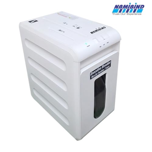 Image of Namibind 7-Sheet Micro-Cut Shredder for Paper, CDs & Cards (Staples) | 15L Bin - Ultra-Secure 2x9mm Shred Size | Quiet & Continuous 10 Min