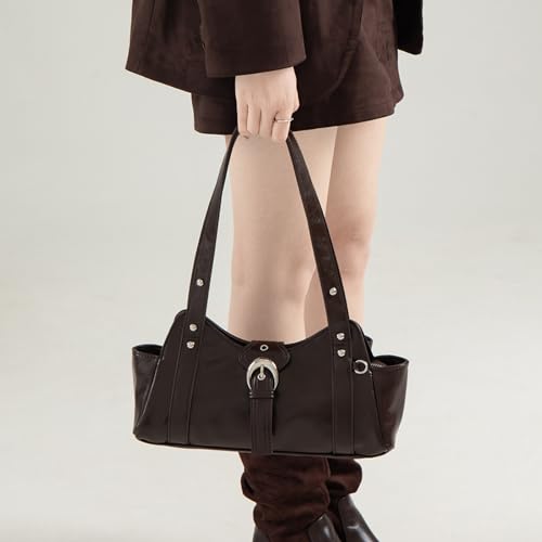 Sac à main rétro en similicuir vintage à poignée haute - 7