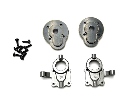 HobbyPlus CR18P EVO/EVO PRO Machine Aluminum Front Portal Hub Set V2 - Remote Control Car, RC Car Upgrade Parts (HELIDIRECT)