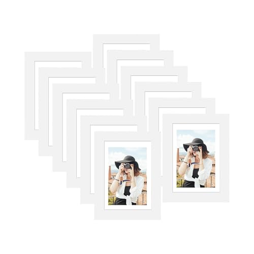 Picrit 4x6 Picture Frame Set of 12, Modern Gallery Wall Frames, White