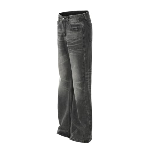 Jeans Pants Trousers Denim Trendy Street Wash Black Grinding White Casual Micro Pull Leg Commuter Straight for Men3