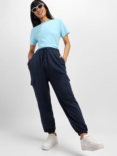 Image of JUNEBERRY 100% Pure Cotton Regular Fit Mid Rise Cargos with Pocket for Women & Girls