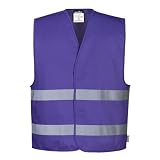 Poids du produit : 0.160 PORTWEST Lot de 10 gilets Iona Violet 2XL/3XL - Vêtements de travail