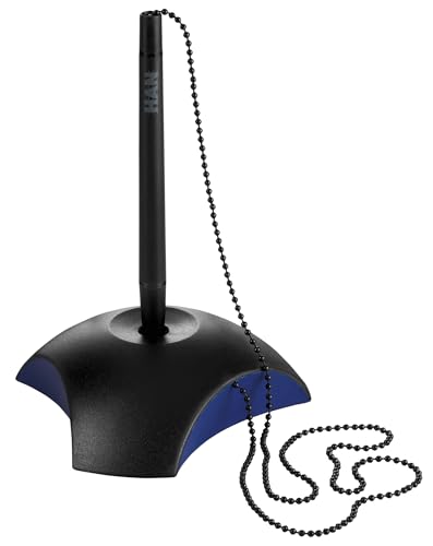 HAN 1751-34, Delta Pen Holder. Attractive, Elegant and Stylish. Premium Quality with Extra Long Chain, Black-Blue