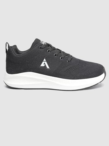Image of Action | Athleo | ATG-496 | Men's | Lace-Up | Running | Shoes | Comfortable | Lightweight | Breathable | Durable | Sports | Shoes Black