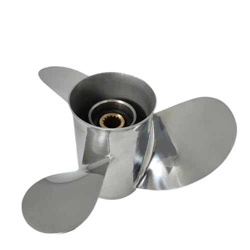 Image of Outboard Propeller 13 1 /4x17 Boat Motor Stainless Steel Screw 3 Blade 15 Spline for 85HP 60hp 70HP 75hp