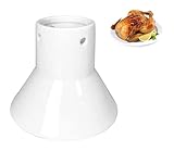 Plutreas Ceramic Chicken Roaster Rack Beer Can Chicken Stand Vertical Poultry Chicken Cooking BBQ Accessories (1 Pcs)