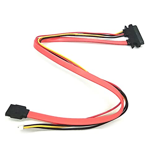 Cable extensión SATA 22 pines macho a hembra rojo 42 cm miniatura 3