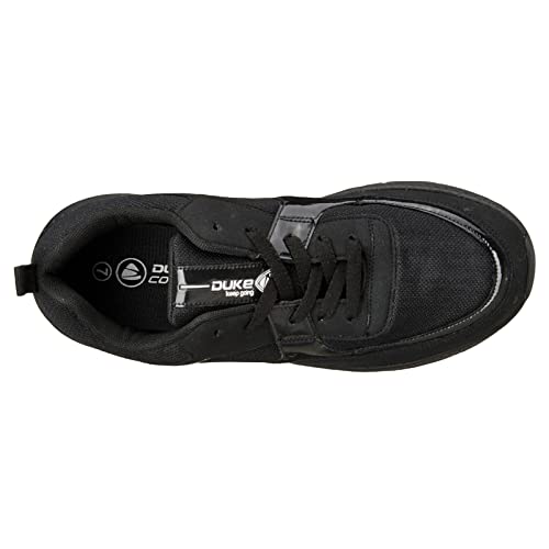 Image of Duke Mens Solid Black Sports ShoesPlatform