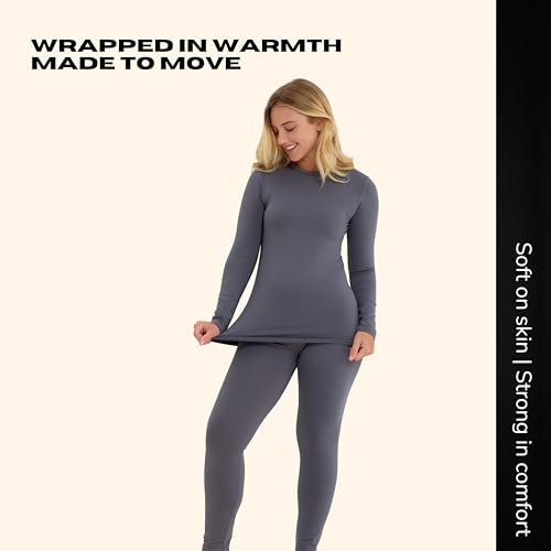 Women’s Thermal Underwear Set – Long Johns for Women Base Layer, Fleece-Lined Thermals Cold Weather | Top and Leggings2