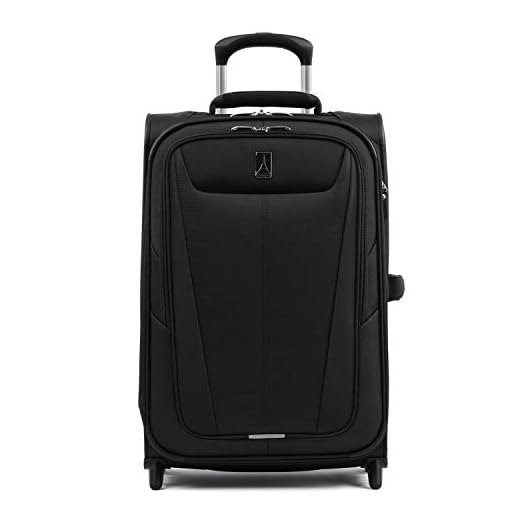 Travelpro Maxlite 5 Softside Expandable Upright 2 Wheel Luggage, Lightweight Suitcase, Men and Women, Black, Carry-On 22-Inch