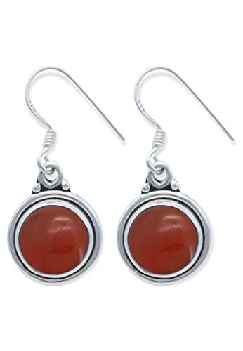 Orecchini argento 925 con pietre preziose corniola...