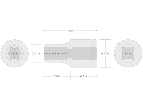 Image of TEKTON 1 /4 Inch Drive x 7 /32 Inch Shallow 6-Point Socket | SHD02005