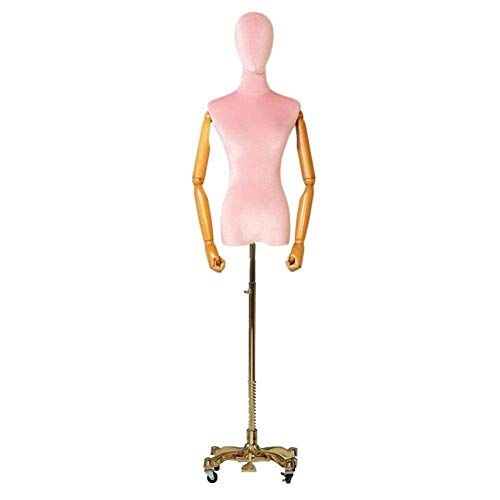Professional Tailor Dummy Seamstress Mannequin Height-Adjustable Caster Clothing Store Shelf Display Stand Model