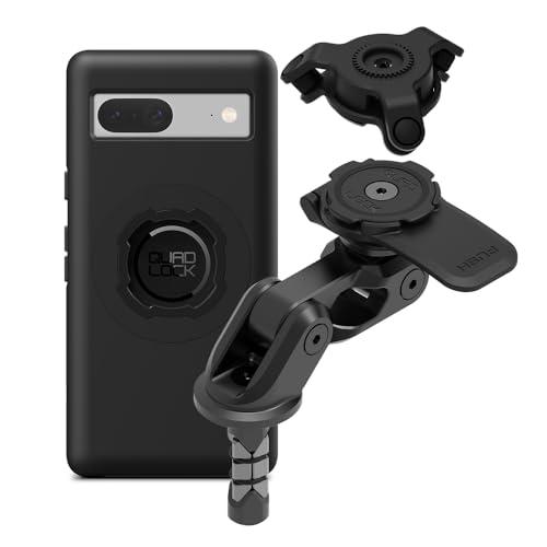 Image of Quad Lock Motorcycle Fork Stem Mount PRO Kit with Vibration Dampener and MAG Phone Case for Pixel 7a