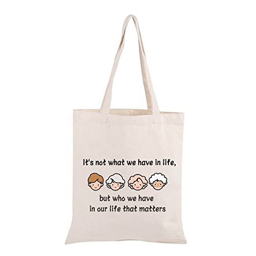 JXGZSO Golden Friends Makeup Travel Bag Friendship Birthday Gift It's Not What We Have In Life But Who We Have In Our Life That Matters (Golden friendship shopping)