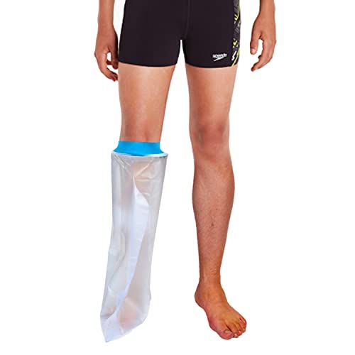 Image of Waterproof Leg Cast Cover Child for Shower Bath,Wound Barrier Bandage Protector, Watertight Cast Bag for Kids Wound Foot Knee Ankle,Part Away from Moisture, Keep Casts and Bandage Dry(Medium)
