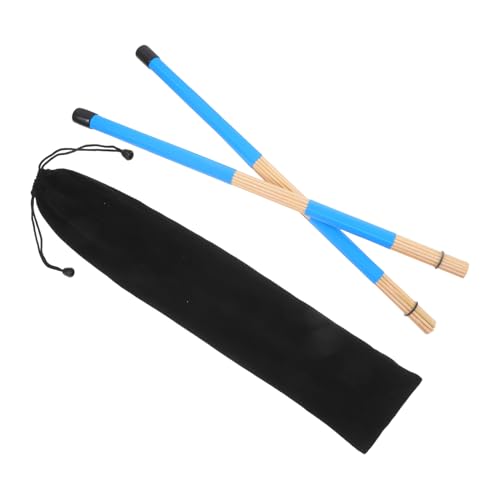 Milisten 1par Bundle Palillos de Percusión Profesional Jazz para Música Folklórica Palillos Multi-varilla Portátiles con Bolsa de Tela para Bateristas de Todos los Niveles