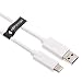 Produktbild Keple Type C Kabel USB C zu USB (C zu A) ladekabel Daten führen Gen 2 (10Gbps) USB 3.1 Kompatibel mit ZTE Nubia N2 USB C mit 56k Ohm Widerstand | 100% Sicher und Zertifiziert (Weiß / 1M)