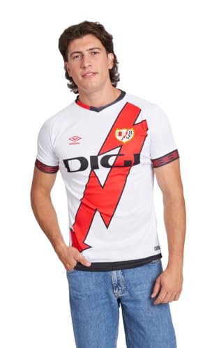 Umbro Camiseta Oficial Rayo Vallecano Temporada 22-23, Marca, Talla única (FR/ES, Letras, XS, Regular, Regular, Blanco)