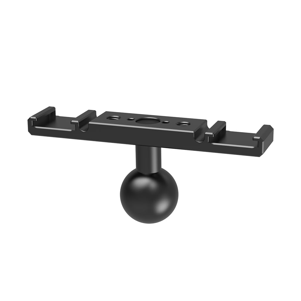 BGNing Dual Cold Shoe Mounting Plate, Metal Expansion Base, Microphone, Fill Light, Photography Expansion Kit with 1/4 Arrow Hole (Type 6)