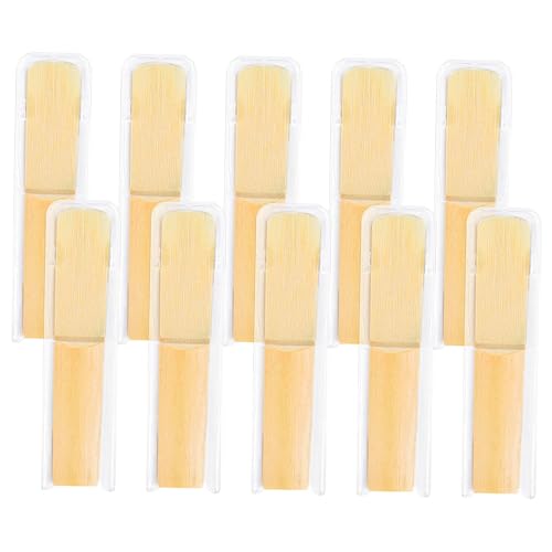 Levemolo 10pcs Saxophone Saxophone Accessory Hand-made Reeds 2.5 Sax Reeds Sax Reeds Parts Tenor Sax Reeds Replacement Saxophone Supplies Strength 2.5 Reeds Tenor Sax Reeds 2.5