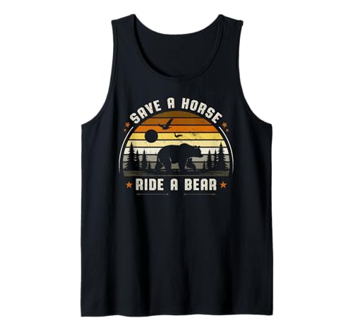 Herren Save a Horse Ride a Bear Gay Bär Pride Tank Top