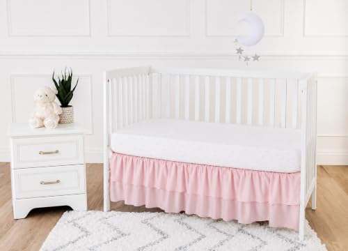 Image of American Baby Company Cotton Fitted Crib Sheet 52x28 inch, Pink Stars and Moons | 100% Natural Cotton Crib and Toddler Bed Sheets, Soft, Breathable & Hypoallergenic, Gentle on Skin, Neutral for Boys & Girls