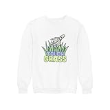 COZYPrint Touch Grass, sudadera divertida y moderna para hombre, blanco, L