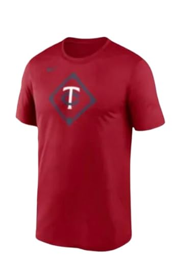 Nike Men's MLB Icon Legend Performance T-Shirt (US, Alpha, Large, Regular, Regular, Red, Minnesota Twins)