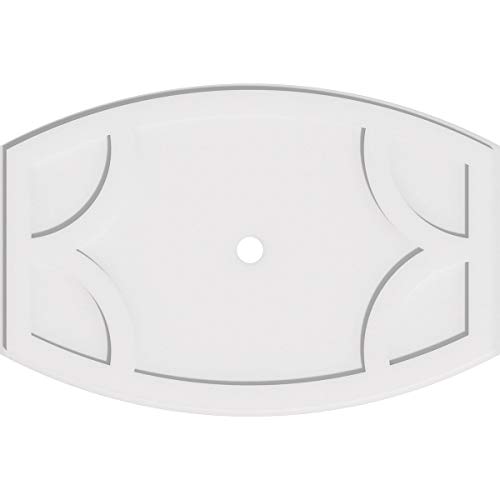 Image of Ekena Millwork CMP38X25KY-02000 Kailey Architectural Grade PVC Contemporary Urethane Ceiling Medallions 38 inchW x 25 3 /8 inchH x 2 inchID x 20 1 /2 inchC x 1 inchP