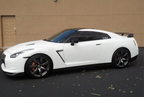 Image of Vinyl White Pearl Car Wrap Paint Replacement Film Roll with Nano Air Release Technology, Stretchable & Waterproof. (24 x 60 inch, White Matte)