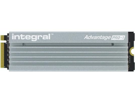 Image of Integral Advantage PRO-1 1TB SSD NVME M.2 2280 PCIe Lightning-Fast Gen4x4 R-7200MB /s W-6000MB /s Solid State Drive Built-in Heatsink Compatible with PS5