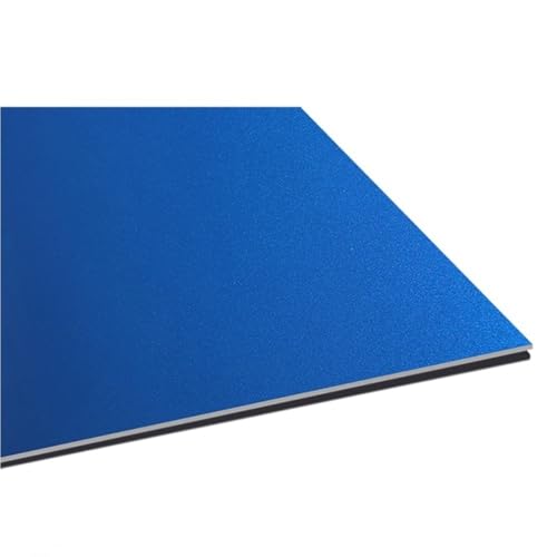 Flat Mental Aluminium Alloy Panel, 2pcs Side Sandblasted Color Aluminum Plate 100/200/300mm, 1mm Thickness Anodized Aluminum Sheet for Flat Sheets(Blue,1.0x100X100mm)