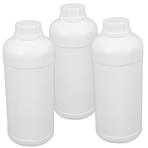 KICHOUSE Empty Reagent Bottles 1l Hdpe Plastic Lab Chemical Reagent Bottles Lid Sample Containers for Industry