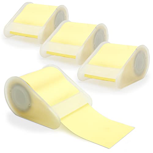 WAYTEX Pack 4 Rouleaux de Note Adhésive Repositionnable Papier Autocollant avec 4 Dévidoirs...
