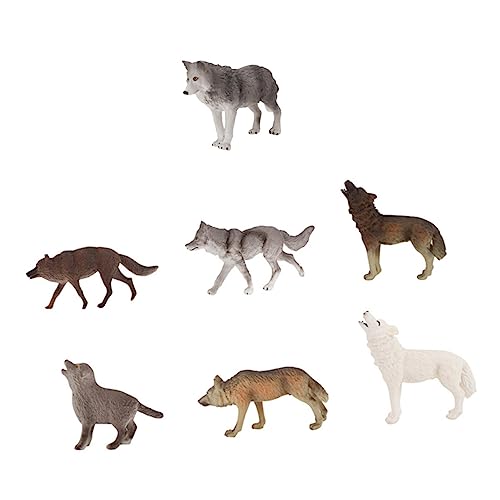 JOINPAYA 7 Piezas Modelo Juguetes De Simulación Decoraciones Juguetes Modelo Animal Juguete Animal Estático Modelos De De Animales Salvajes De Polivinilo