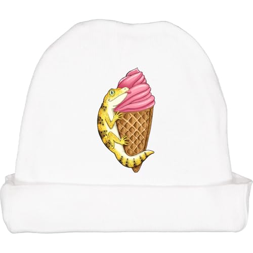 inktastic Leopard Gecko with Ice Cream Cone Baby Beanie Hat