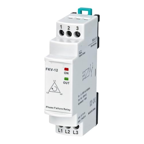 Relais triphasé FKV-12 3 x 380 V CA avec protection asymétrie fixe