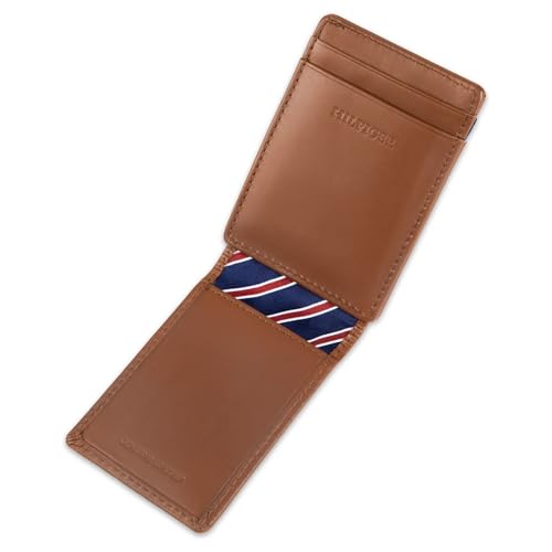 Image of Tommy Hilfiger Men's Tie Fabric Magnetic Front Pocket Wallet