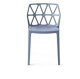 Sedia Modello ALCHEMIA in Polipropilene Set 4 Pezzi - Disponibile in 6 Colori (Sky Blue Opaco)
