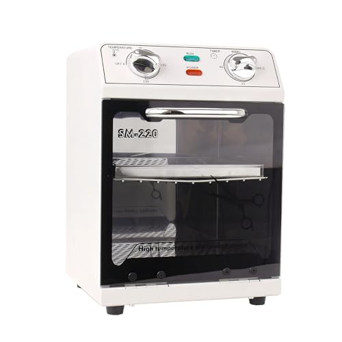 LINBEAUTI Autoclave de 8L, esterilizador de calor seco de dos pisos a 220°C con bandejas de acero inoxidable libremente extraíbles para manicura, salón, dental, laboratorio