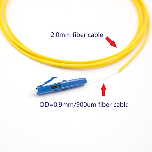 10Pcs Lc Upc Fiber Optic Quick Connector With Matched Tools Fiber Fast Connectors Single Mode 9/125 For 900Um Cable Fiber Fast Connectors Adapter For 0.9Mm/2.0Mm/3.0Mm Fiber Cable #TOP3