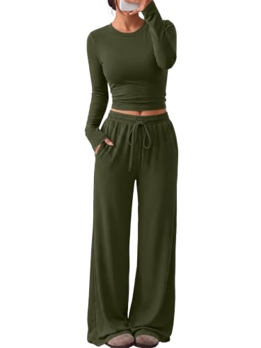 Image of Trendy Queen Women's 2 Piece 2026 Fall Fashion Lounge Set with Pockets