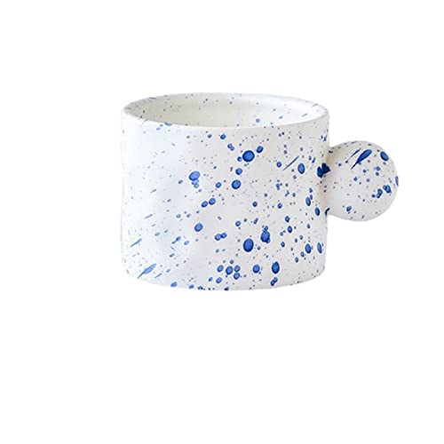 NFEGSIYA Tazas Desayuno Copa Blanco Negro Azul Tazas y Placas Cerámica Café Té Milk Tazas Pan Placa Placa Plato Plato…