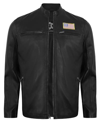 Mens Leather Jacket - Real Lambskin Quilted Motorcycle Style Leather Jackets For Men2