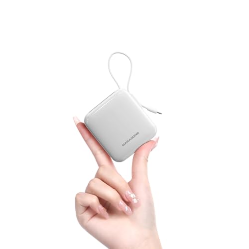Portable Charger-2.7 in Mini Power Bank,10000Mah Battery Pack Fast Charging 20W with Built in Cable“for Dual Phone Charging” Compatible with iPhone 15 14 13 X Samsung S20 Google LG iPad