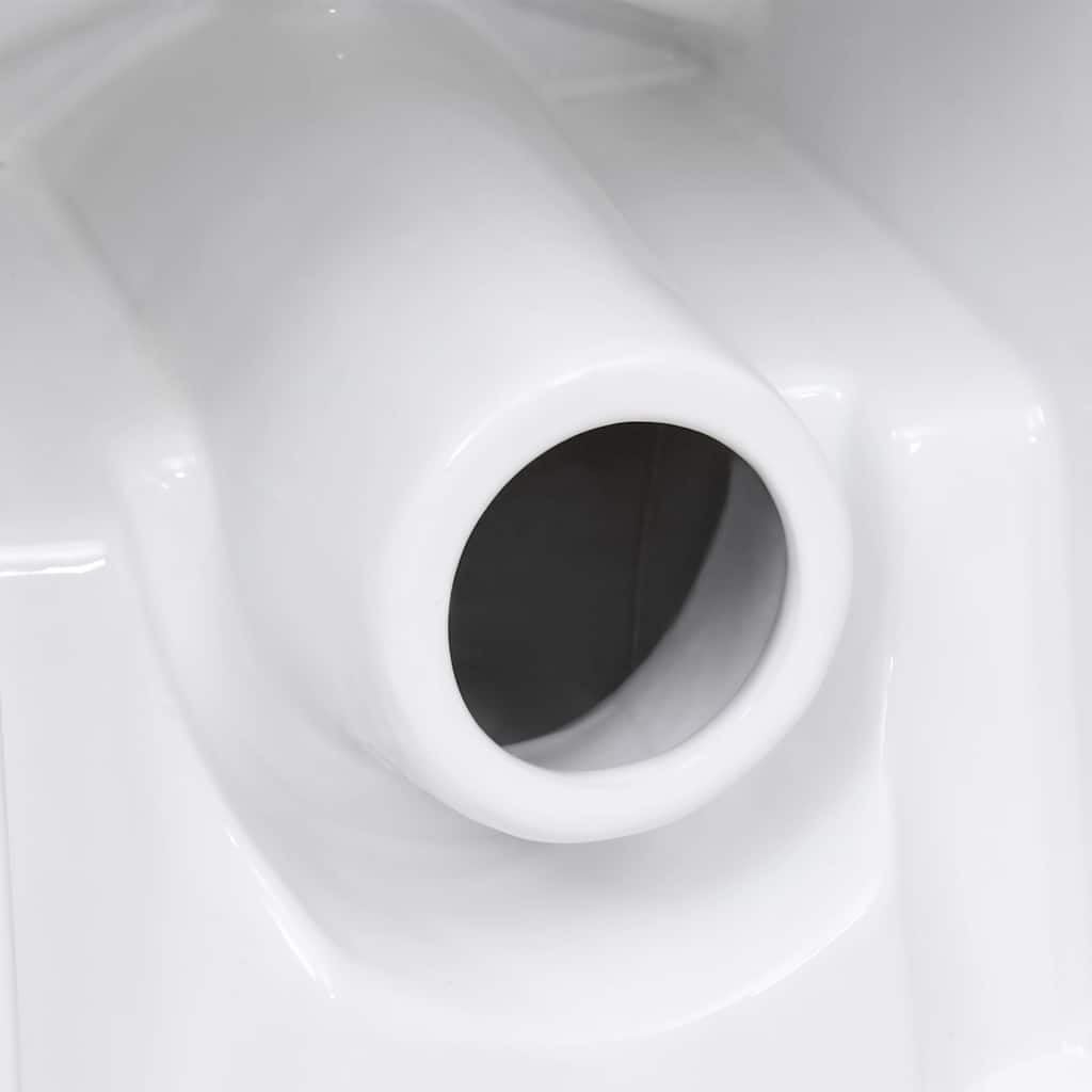 Inodoro De Cerámica Con Cisterna Blanco Horizontal