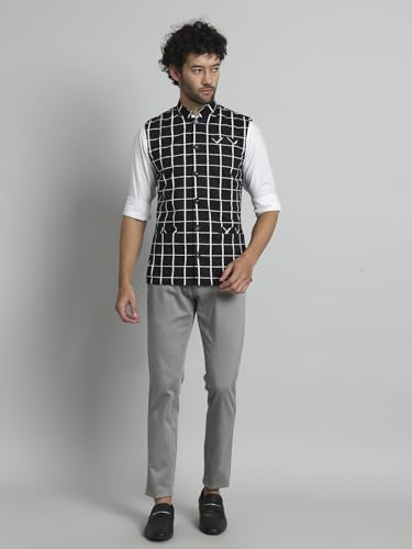 Image of Tandul Men's Blazzer - Multicolor Polyester Blazzer Button-Front Single Blazer Slim fit Blazzer (7276)