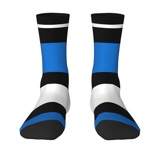 asbwuo Chaussettes drapeau de l’Estonie unisexes – chaussettes mi-mollet respirantes, douces et confortables pour hommes et femmes